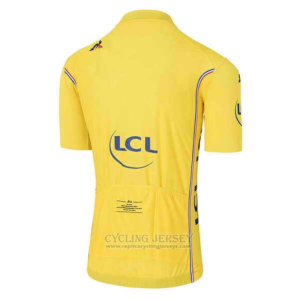 2017 Cycling Jersey Tour de France Yellow Short Sleeve and Bib Short
